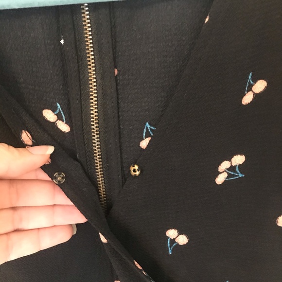 EUC Xhilaration Ruffle Faux Wrap Cherry dress xs - Picture 7 of 8